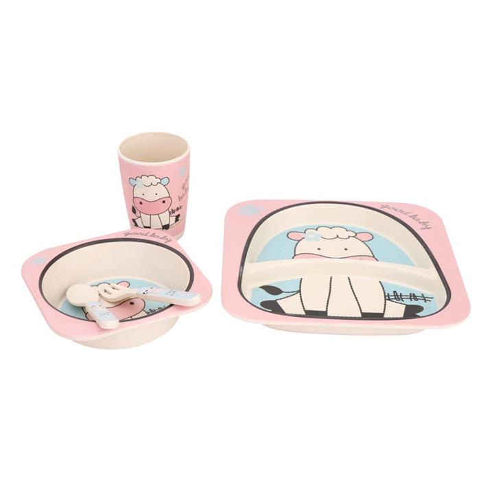 ظرف غذای کودک بامبو طرح گوساله کد 58